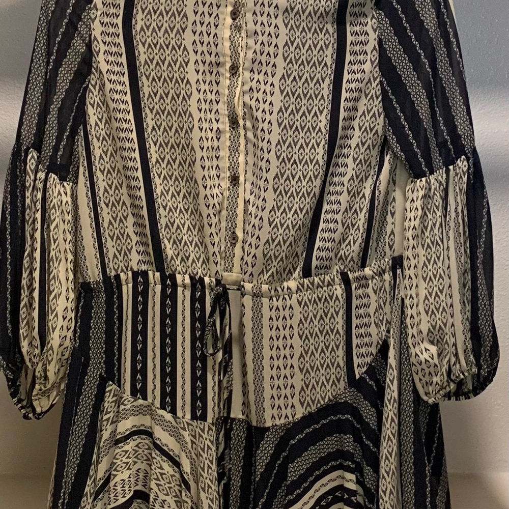 Black and White Patterned Dress